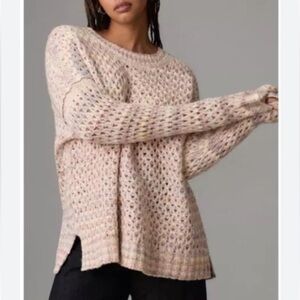 NWOT By Anthropologie Oversized Mesh Stitch Sweater - M